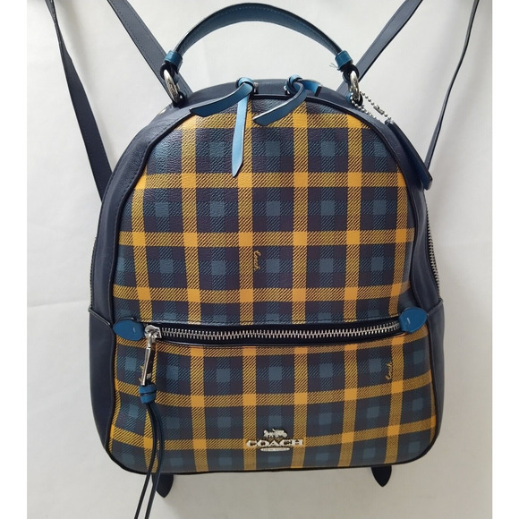 Coach Jordyn Multicolor Leather With Gingham Print Zipper Closure Backpack main image 15